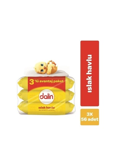 Dalin Islak Havlu 3 Lu Paket 3 X 56 Adet 3'lü Set