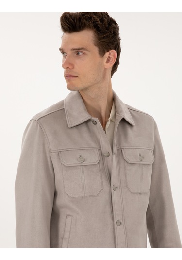 Pierre Cardin Erkek Gri Deri Mont-kaban 50318156-100 Gri