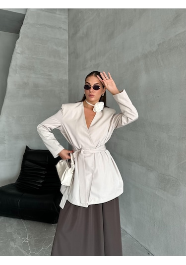 Taş Elegant Kuşaklı Ceket TAŞ Taş