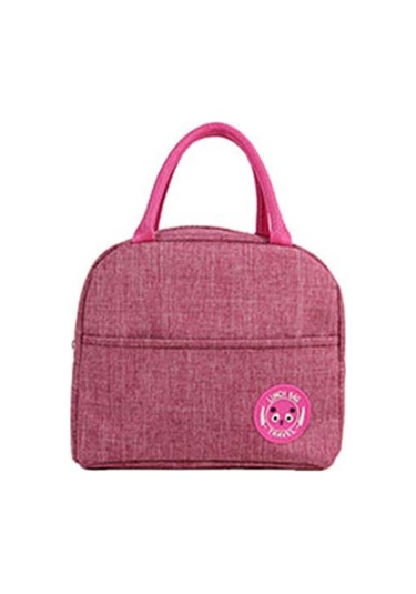 Aubyhe Piknik Ve Öğle Yemeği İçin Isı Ve Soğuk Saklama Çantası - Oxford Kumaş, Alüminyum Folyo - Pembe Diğer