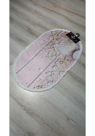 Yamalı Home Evak1880 Pembe 2'Li Klozet Takımı Oval Banyo Paspası Pembe