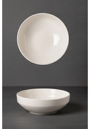 6 Kişilik Nodric Kenar Toledo Çorba Kasesi Konik 13cm Krem Rengi