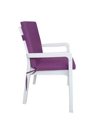 Mirzade 6 Adet Elit Yüksek Arkalı Minder Duck Bezi-mor 001