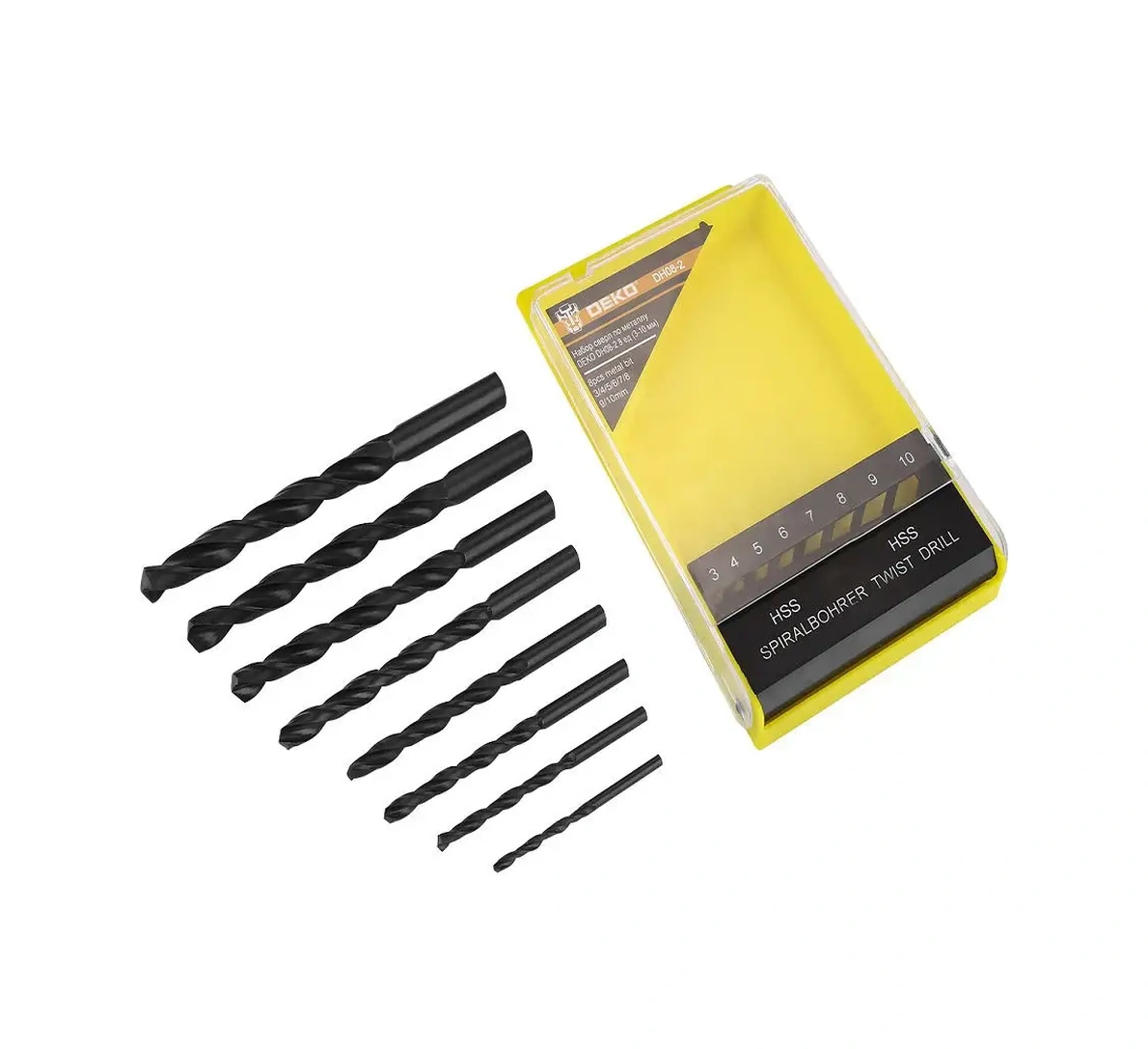 Deko Dh08-2 Metal İçin Matkap Uçları Seti 8 Adet 3-10 Mm , 065-0532 17885222