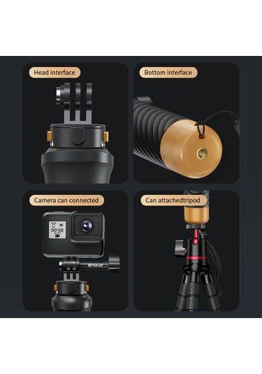 Puluz Hızlı Açılan Yüzer Saplı El Tutamağı Siyah