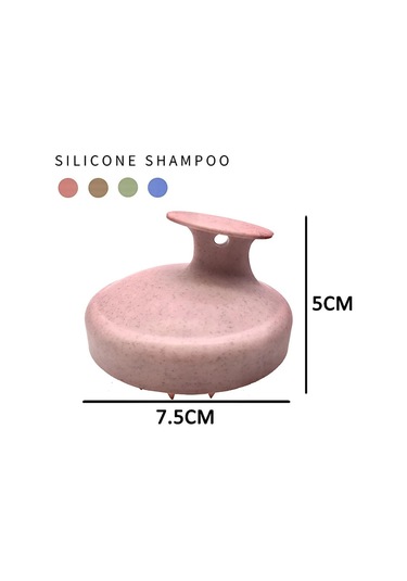 Mavi Buğday Samanı Silikon Kafa Yıkama Temiz Bakım Saç Kökü Kaşıntı Saç Derisi Masaj Tarak Duş Fırçası Banyo Spa Kepek Önleyici Şampuan