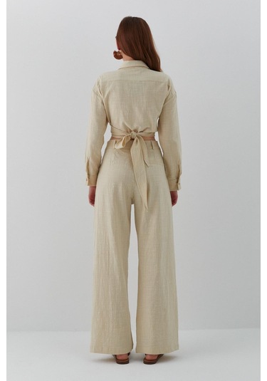Bağlamalı Takım Bej Bej