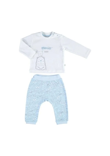 Biorganic Handsome Animals 2li Takım-ekru-mavi Ekru-Mavi