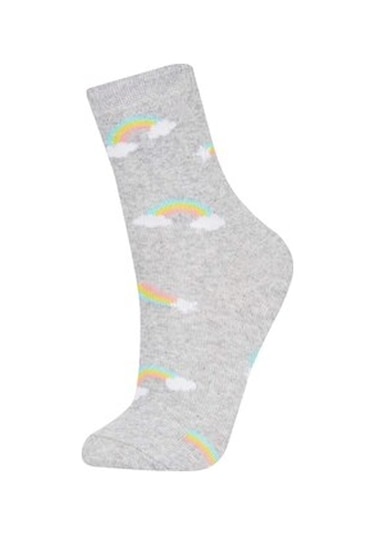 Defacto Kız Çocuk 3'lü Pamuklu Uzun Çorap D5725A8NSKR1 Çok Renkli Defacto Kız Çocuk 3'lü Pamuklu Uzun Çorap D5725A8NSKR1 Çok Renkli