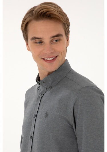 U.s. Polo Assn. Erkek Antrasit Gömlek Basic 50316723-vr006 Antrasit