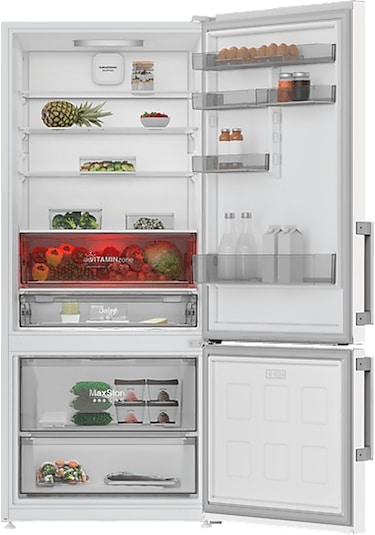 Grundıg GPKND 552 551 L Duo No-frost Alttan Donduruculu Buzdolabı Beyaz