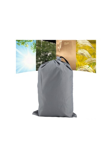 Lemestar Dış Mekan Masa Sandalye Koruması - Su Geçirmez, Güneş Ve Toz Koruyucu - Gri Renk - Nylon Kordonlu Sabitlenme