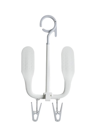 Beyaz Dönen Ayakkabı Rafı Çift Kanca Ayakkabı Kurutma Rafı Ev Ayakkabı Kurutma Rafı Beyaz