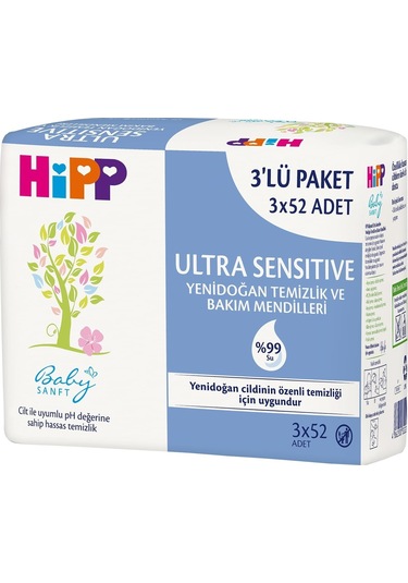 Hipp Baby Sanft Islakhavluultra Sensitive Yenidğan 14lü 696yaprk 14'lü Set