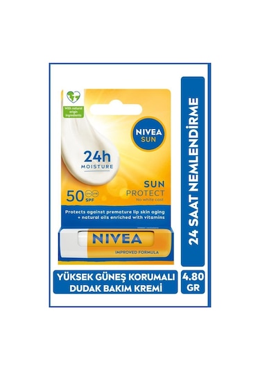 Nivea Sun 24H Nemlendirici Dudak Bakım Kremi SPF50 4.8 G