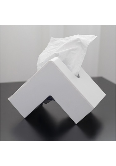 Sones Yaratıcı Basit Ev Plastik Peçete Kağıdı Saklama Kutusu Beyaz