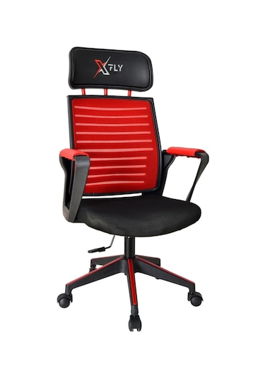 Xfly Plastik Ayaklı Oyuncu Koltuğu - Kırmızı File - 2395D0545
