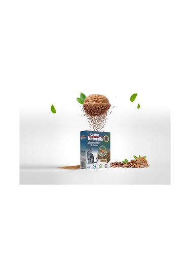 Cattus Naturalia Ceviz Kabuğundan Yapılmış Doğal Kedi Kumu 6 x 6 L