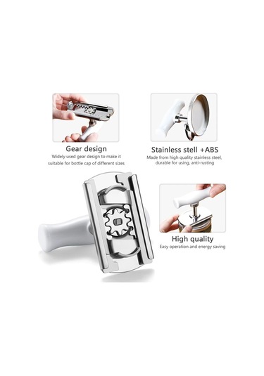 Ayarlanabilir Paslanmaz Çelik Konserve Açacağı, Kapak Açacağı, Şişe Açacağı, Mutfak Aksesuarı, Konserve Açacağı 3-9,5 Cm Yeşil Diğer