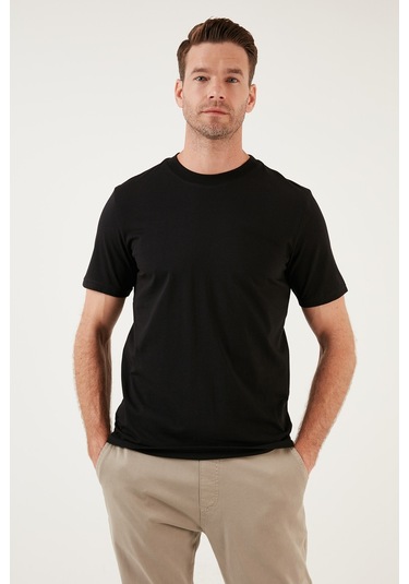 Buratti Pamuklu Regular Fit Bisiklet Yaka Basic Erkek T Shirt 59020201 Siyah