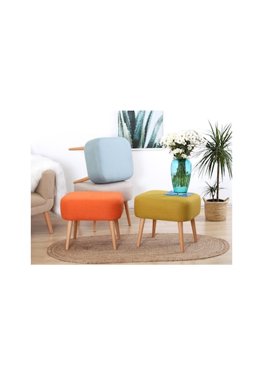 Lorencehome Parrot Puf - Koyu Gri / Lorence Home