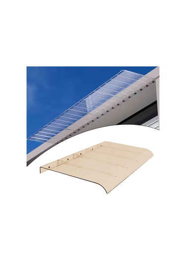 Suntek Pencere Tente Kapı Gölgelik Balkon Dış Mekan Garaj Kahverengi