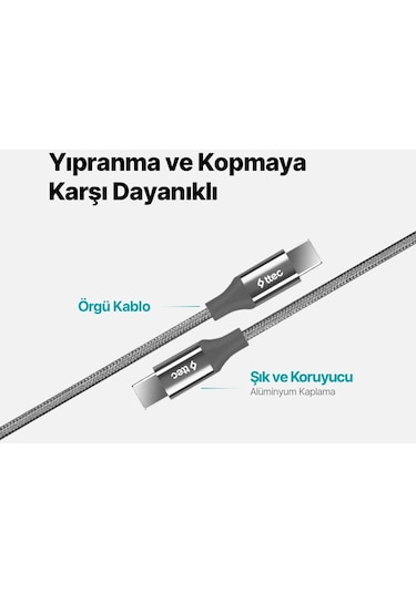 Ttec 2DK52UG 3 M 65W Type C Şarj Kablosu