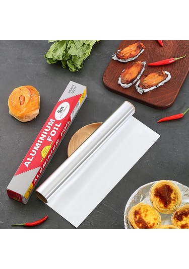 Symbee Ev Fırını Ve Barbekü İçin 5 Metre Lüx Alüminyum Folyo Kağıdı - Kutu Paketli, Kullanıması Kolay, Dayanıklı, Ev Kullanıma Uygun Çok Renkli