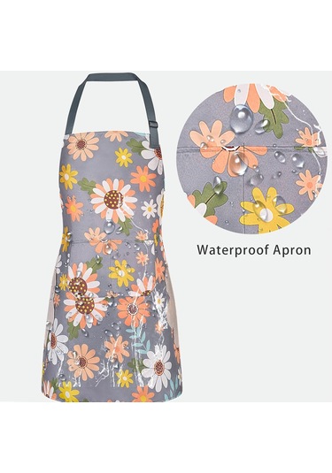 2 Paket Cepli Çiçekli Önlükler Blooming Kadın Su Geçirmez Adjusta 2'li Paket C, Diğer