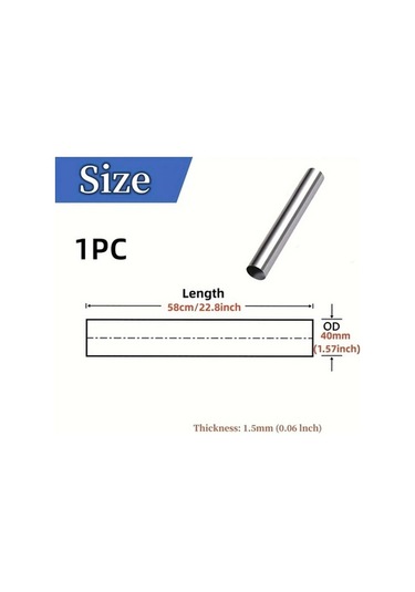 Pazly 42mm T304 Paslanmaz Çelik Dıy Özel Egzoz Boru, Evrensel Uygulama