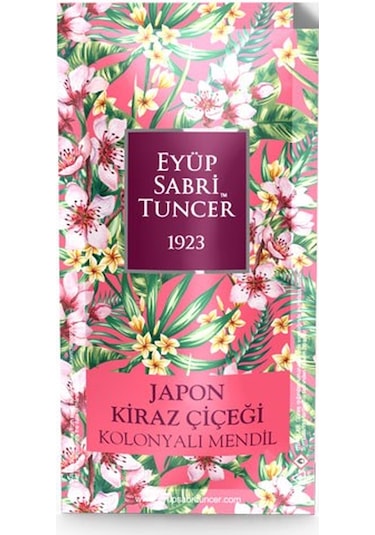 Eyüp Sabri Tuncer Japon Kiraz Çiçeği Küçük Boy Kolonyalı Mendil 150'li