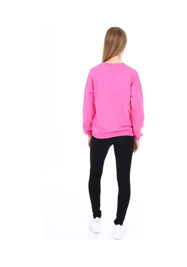 Toontoy Kız Çocuk Baskılı Taytlı Takım Açık Fuşya