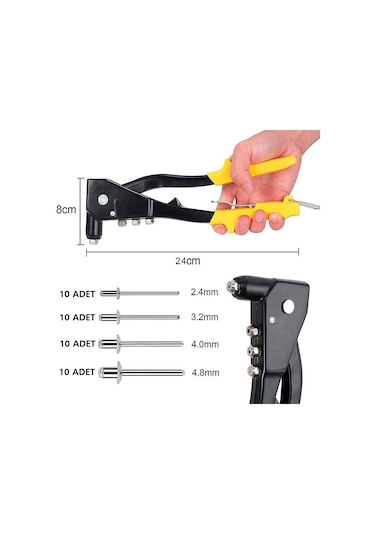 Profesyonel Perçin Tabancası Araç Koltuk Mobilya + Perçin