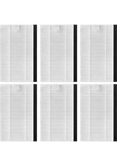 Geeroyoo Robot Süpürge Yedek Parça Seti - Yan Fırça + Toz Torbası + 6'lı Hepa Filtre Tüm Modeller İçin