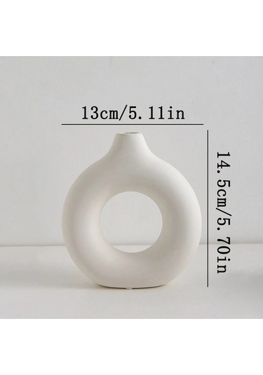Luckysouk İskandinav Beyaz Çiçek Vazosu - Plastik Saksı Ve Dekorasyon Ürünü Chınamateryal: Plastik Whıte