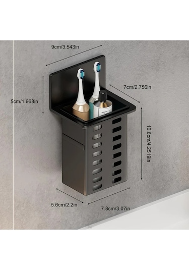 Fochsia Deliksiz Duvara Monte Fırça Ve Diş Fırçası Askısı - Beyaz, Çok Bölmeli, Dayanıklı Plastik Beyaz