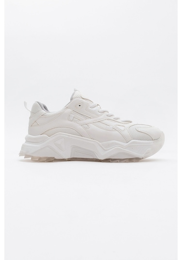 Luvishoes Lecce Beyaz Cilt Kadın Spor Ayakkabı Beyaz