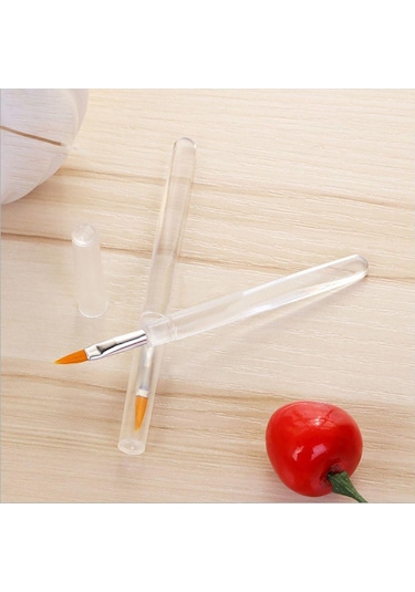 Şeffaf Makyaj Aleti Taşınabilir Dudak Fırçaları Aplikatör Ruj Esnek