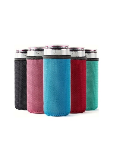 Trendooze Gaojunshop01 Mavi 12oz Soğutucu, Yıkanabilir, Kaymaz, Termal Tutucu Gök Mavisi