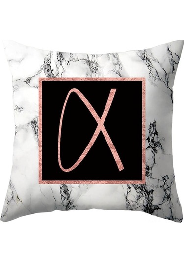 A-z Harf Desenli 44x44 Cm Melayim Peach Skin Yastık Kılıfı - Ev Dekoru, Konforlu Kucağı, Dayanıklı Malzeme Diğer Diğer