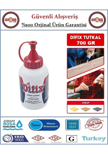 Difix Ağaç Tutkalı - Ahşap Mobilya Tutkalı - 700gr - Beyaz
