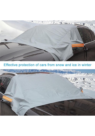 jmsstore Araç Ön Camı Kapağı Güneş Gölge Koruyucusu Anti-donma Kar Cam Kapağı