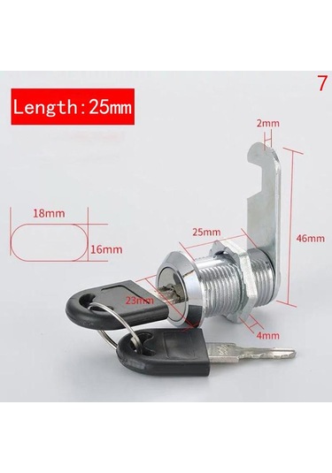 Donanım Silindir Kilitleri Kapı Dolabı Posta Kutusu Asma Kilit Çekmece Dolap Kilidi 25mm Aynı Anahtar