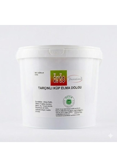 İris Tarçınlı Küp Elma Dolgu 6 Kg Kova Pastacılık Dolgusu