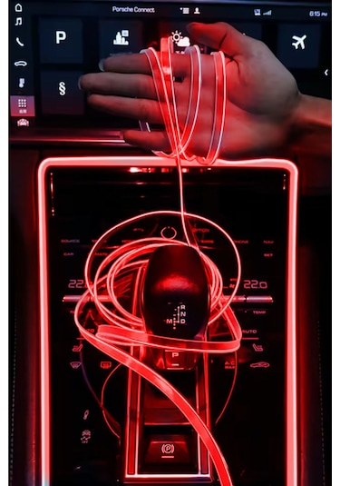 Araç Içi Kırmızı Neon Ledi Ip Led Torpido Ledi 2 Metre Neon Led