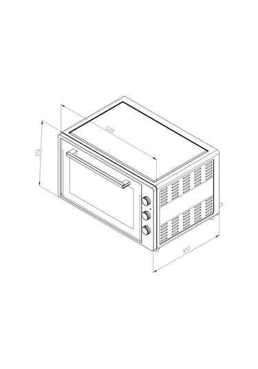 Simfer 7032 70 L Turbo Çift Cam Midi Fırın Beyaz