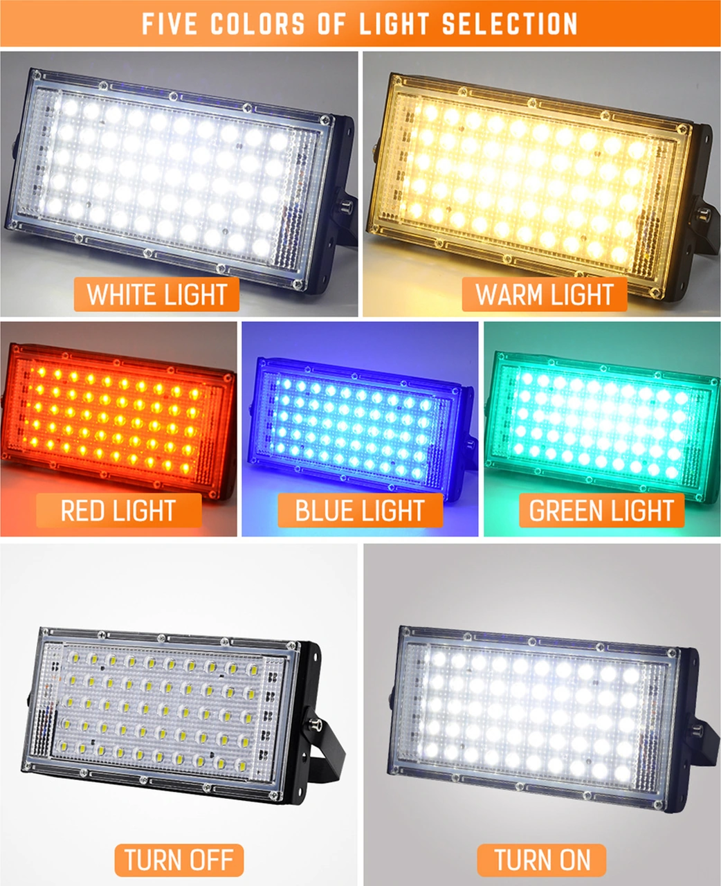 Folinda 50w Ip66 Su Geçirmez Rgb Led Projeksiyon Lambası, Açık Hava Çim Alani Işığı, 220v Siyah, Kırmızı Renk Seçeneği Pil Yok Kırmızı