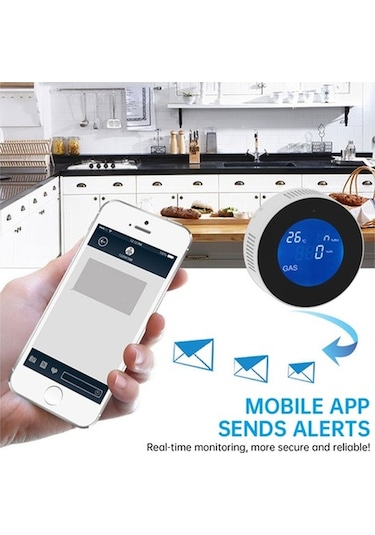 Didadodo Anlık Bildirimli Wifi Doğalgaz Kaçak Dedektörü - Ev Güvenliği İçin Uygun Diğer