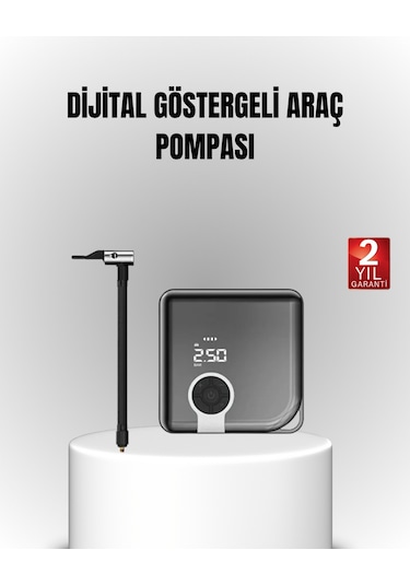 Hnrlıshp 6000mah Bataryalı Type-c Şarjlı Mini Hava Kompresörü Led Işıklı
