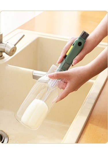 Cc Ggball M Of Wealth Beşi Bir Arada Çok Fonksiyonlu, Çıkarılabilir Uzun Saplı Sünger Temizleme Fırçası, Şişe Fırçası, Termos Bardak Aralık Temizleme Fırçası